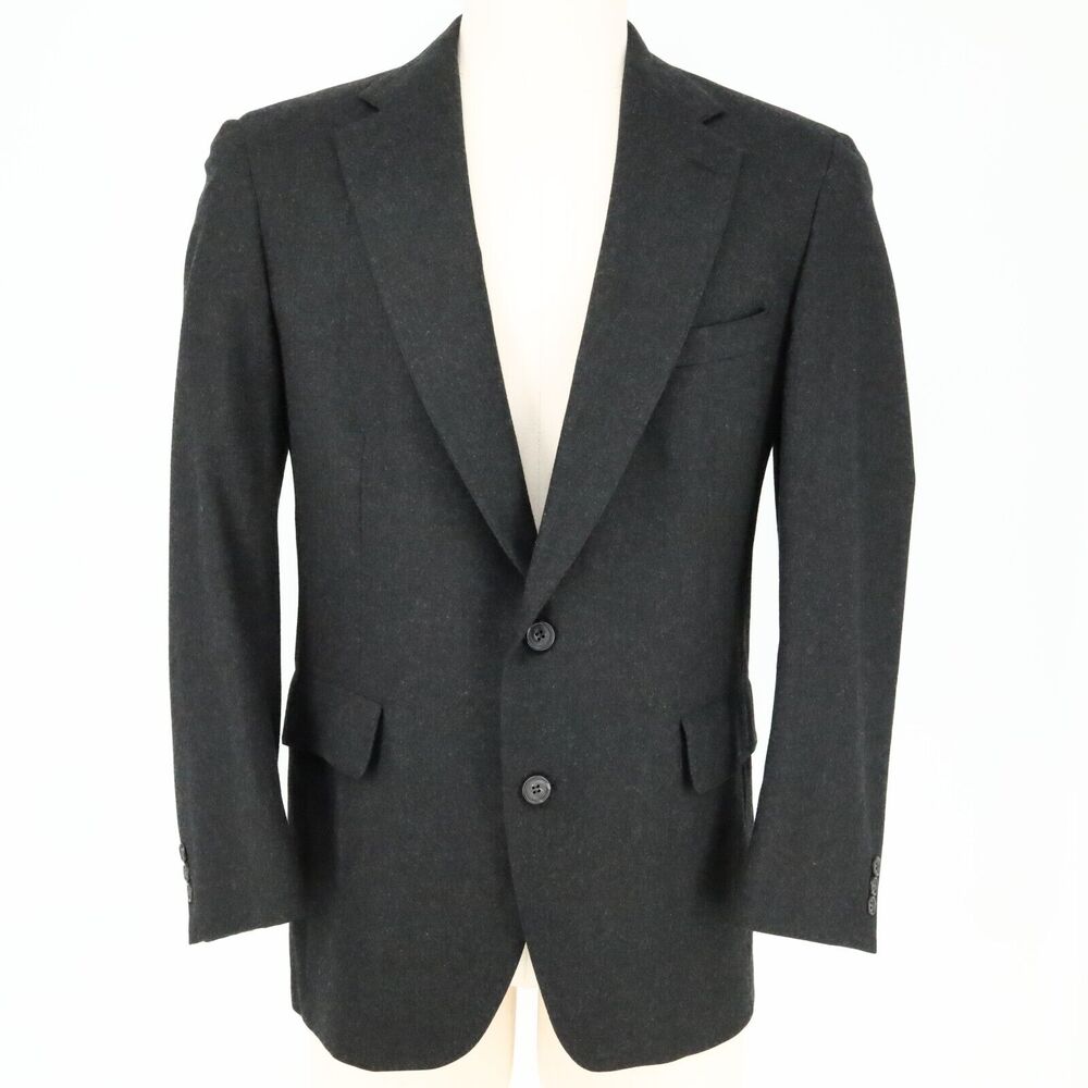 Jos A Bank Sport Coat Mens 42R Charcoal Gray Wool Jacket Premier Collection